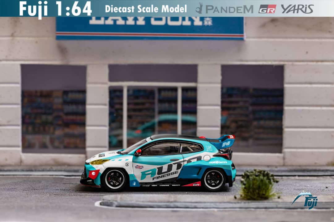 Fuji Toyota Yaris GR Auto Finesse Blue #99 1:64 - Evergreen Kings