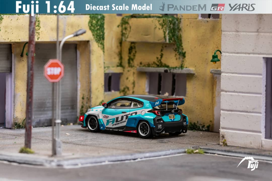 Fuji Toyota Yaris GR Auto Finesse Blue #99 1:64 - Evergreen Kings