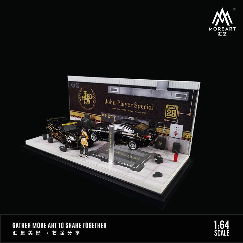 MoreArt 1:64 scale JPS livery diecast car by Lot57Supplies Diecast Shop, detailed replica of a classic Formula 1 racing vehicle.