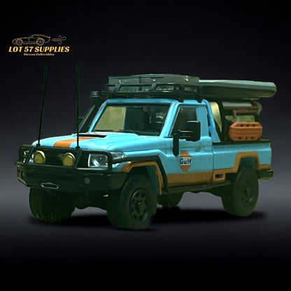 AutoBots Models Toyota Land Cruiser LC79 Gulf Livery 1:64 - Evergreen Kings