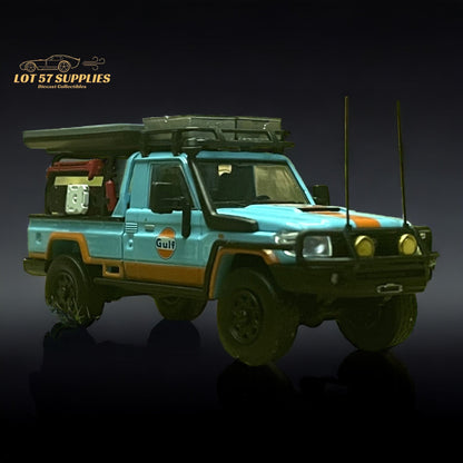 AutoBots Models Toyota Land Cruiser LC79 Gulf Livery 1:64 - Evergreen Kings