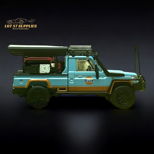 AutoBots Models Toyota Land Cruiser LC79 Gulf Livery 1:64 - Evergreen Kings