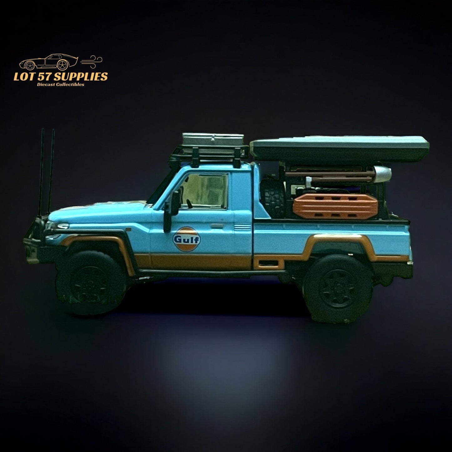AutoBots Models Toyota Land Cruiser LC79 Gulf Livery 1:64 - Evergreen Kings