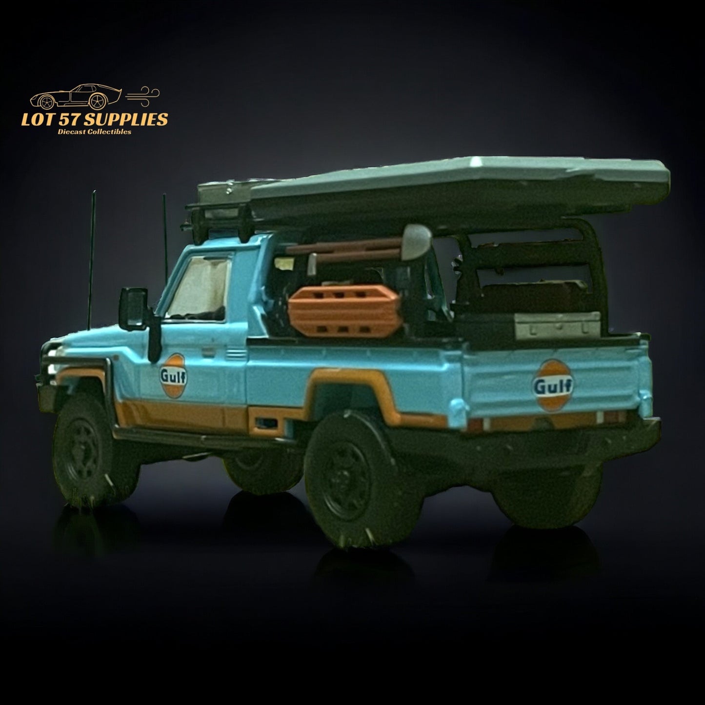 AutoBots Models Toyota Land Cruiser LC79 Gulf Livery 1:64 - Evergreen Kings