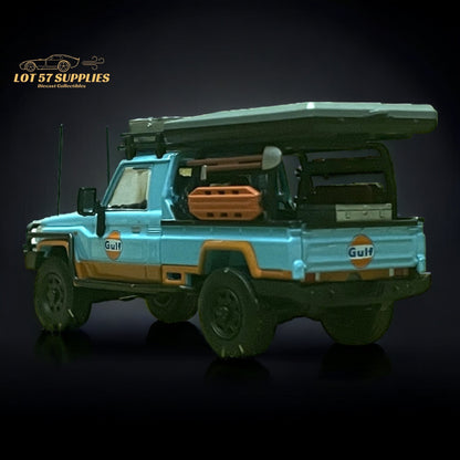 AutoBots Models Toyota Land Cruiser LC79 Gulf Livery 1:64 - Evergreen Kings