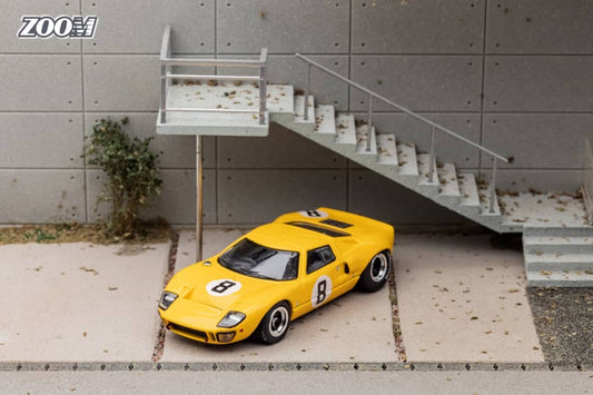Zoom Ford GT40 MK1 Yellow #8 1:64 - Evergreen Kings