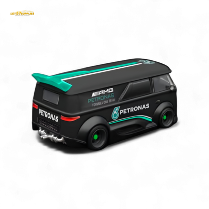 Mini Dream Volkswagen T1 RWB Van #44 diecast model in Petronas livery, detailed 1:64 scale van with vibrant colors.