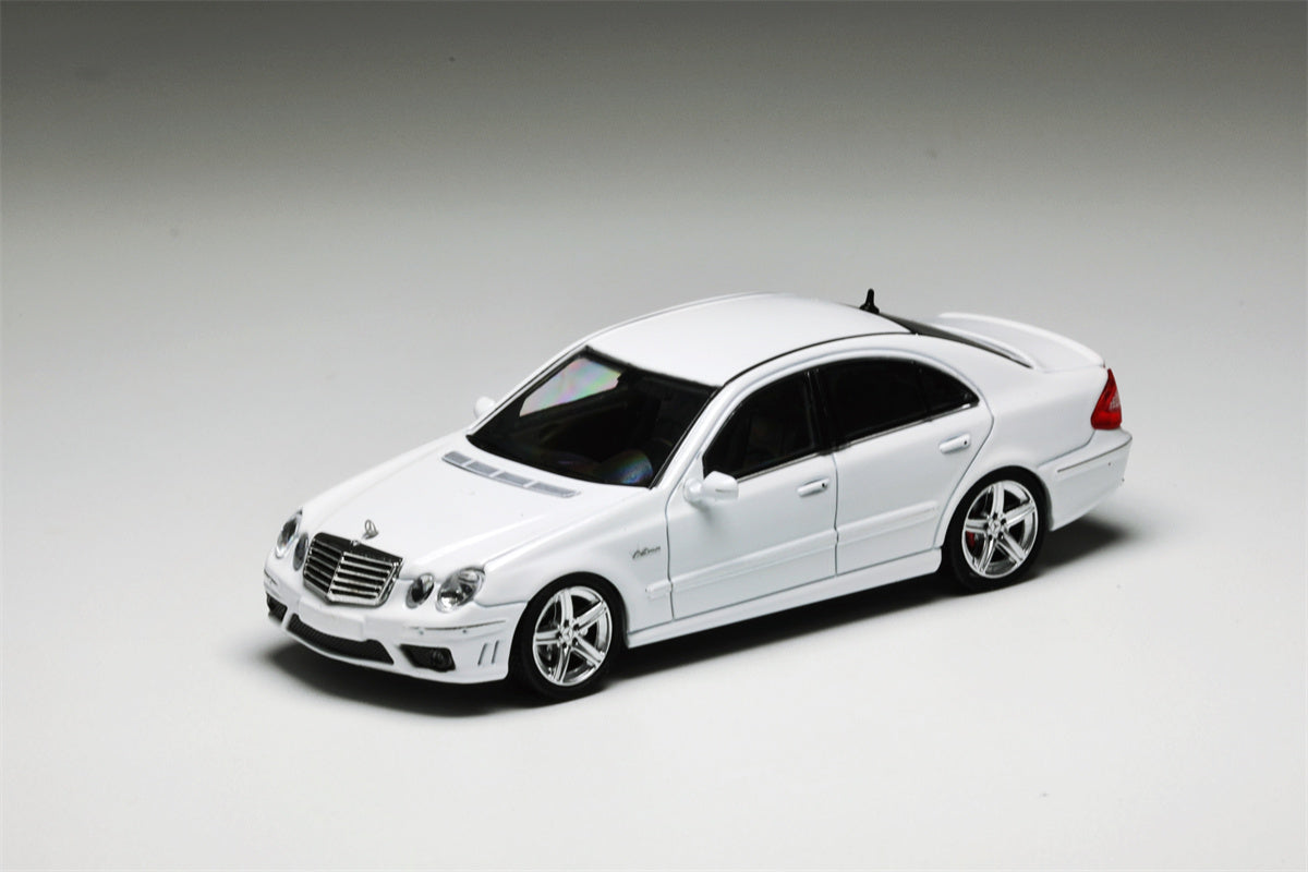 White MK Model Mercedes-Benz E63 AMG W211 diecast car, 1:64 scale, detailed replica from Lot57Supplies Diecast Shop