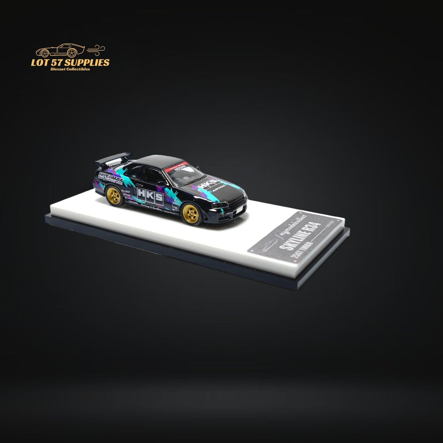 MC Nissan Skyline R34 HKS Livery 1:64 - Evergreen Kings