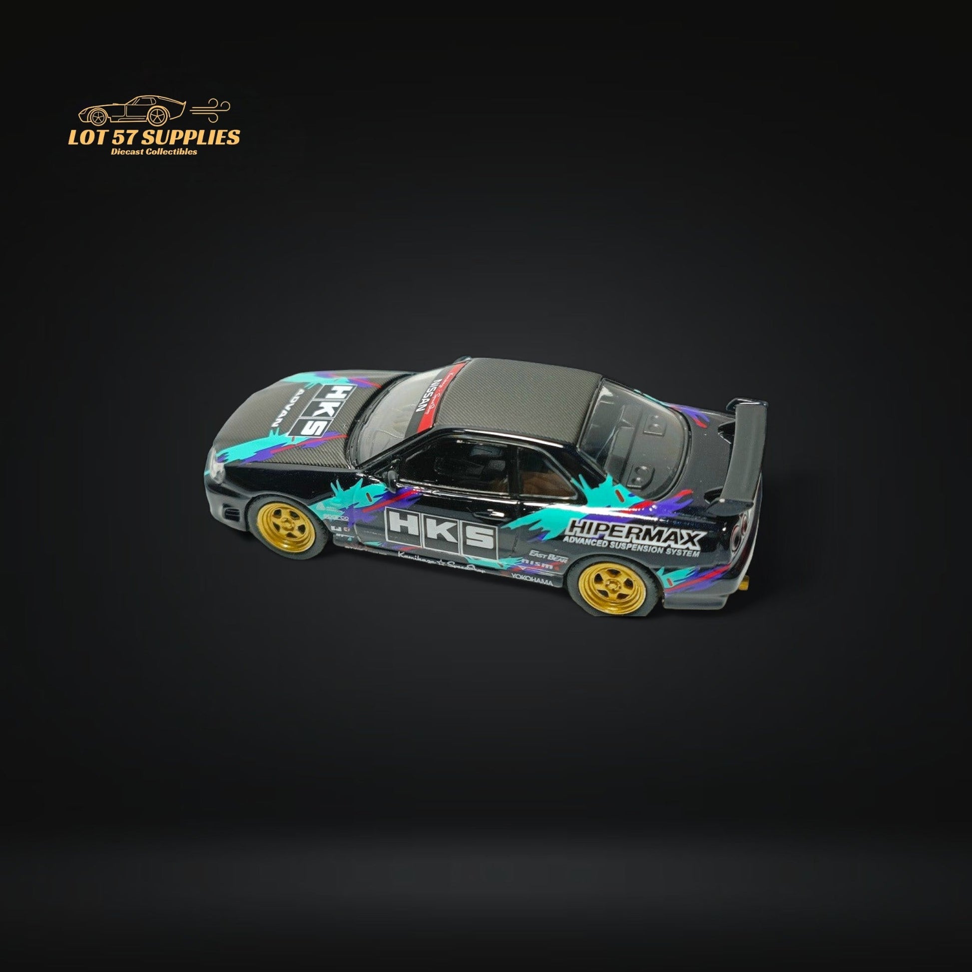 MC Nissan Skyline R34 HKS Livery 1:64 - Evergreen Kings