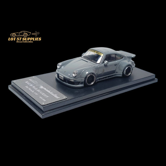 Diecast 1:64 Porsche RWB 930 Ducktail model in red with detailed body and wheels, crafted by Lot57Supplies Diecast Shop.