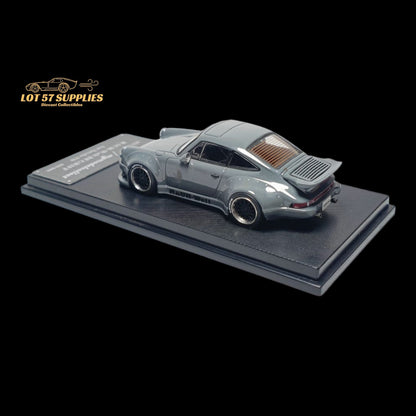 Diecast 1:64 Porsche RWB 930 Ducktail model car in red with detailed features, crafted by Lot57Supplies Diecast Shop.