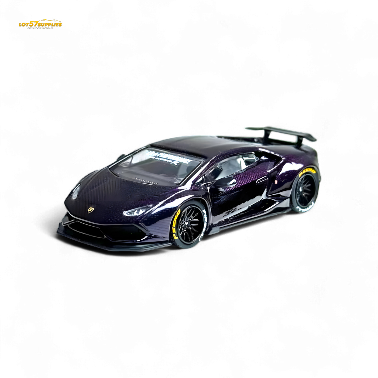 King Model Lamborghini Huracan LP610 Purple Carbon Fiber 1:64 - Evergreen Kings