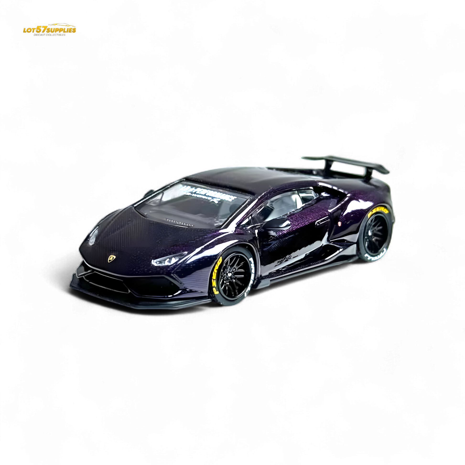 King Model Lamborghini Huracan LP610 Purple Carbon Fiber 1:64 - Evergreen Kings