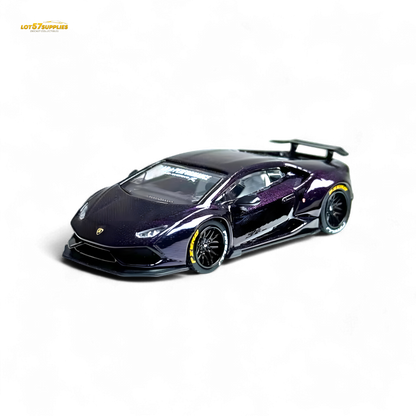 King Model Lamborghini Huracan LP610 Purple Carbon Fiber 1:64 - Evergreen Kings