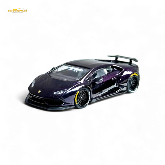 King Model Lamborghini Huracan LP610 Purple Carbon Fiber 1:64 - Evergreen Kings