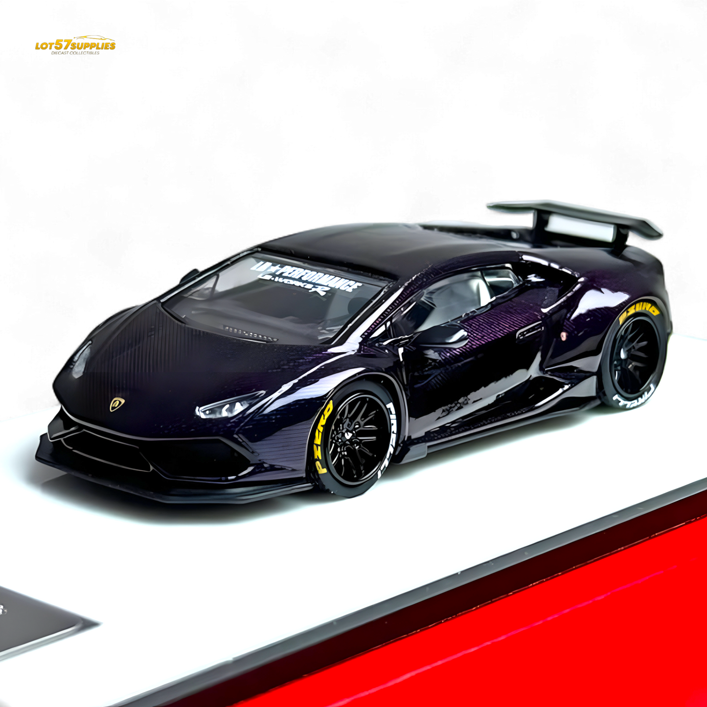King Model Lamborghini Huracan LP610 Purple Carbon Fiber 1:64 - Evergreen Kings