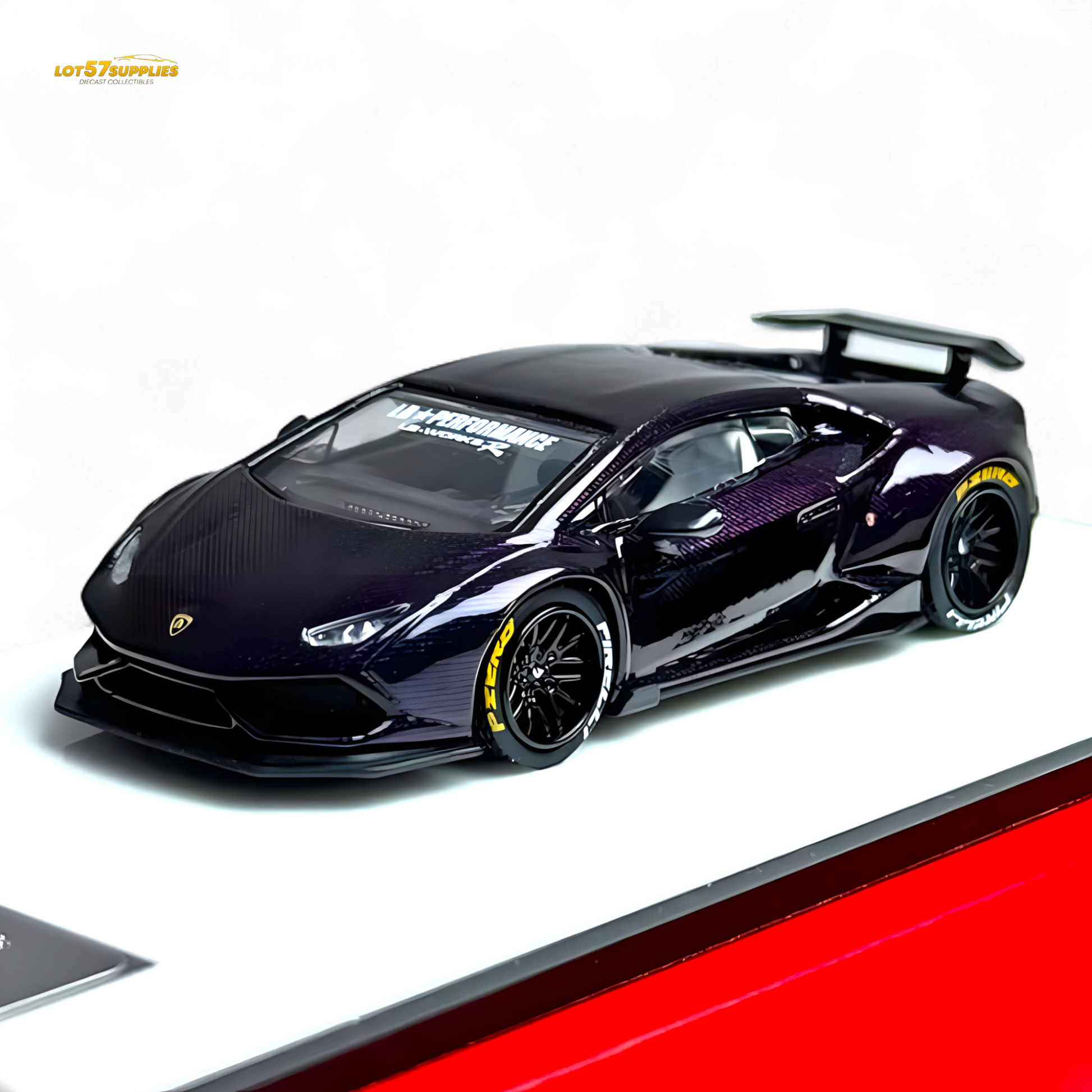 King Model Lamborghini Huracan LP610 Purple Carbon Fiber 1:64 - Evergreen Kings