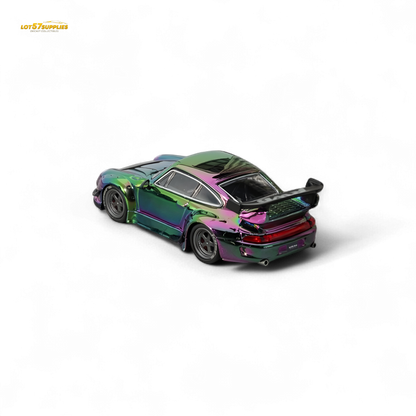 Star Model Porsche RWB 993 Magic Purple-Green 1:64 - Evergreen Kings