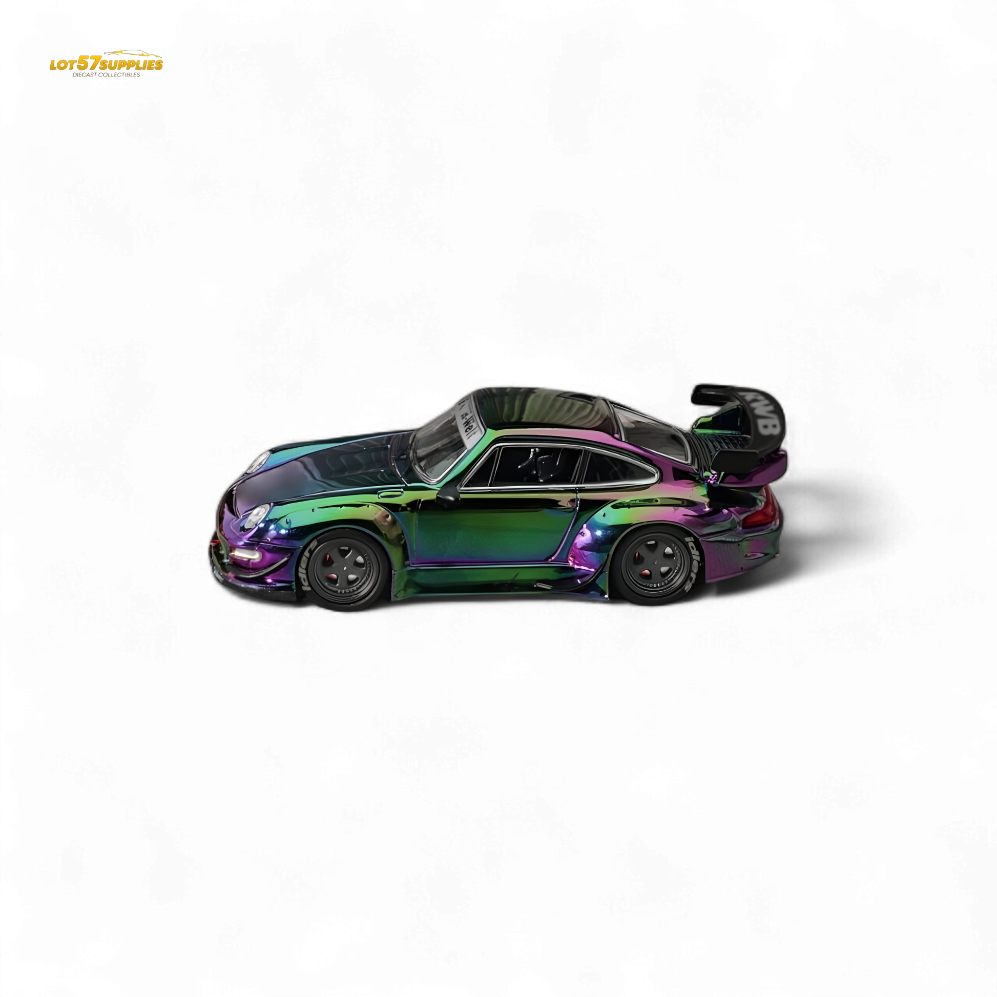 Star Model Porsche RWB 993 Magic Purple-Green 1:64 - Evergreen Kings