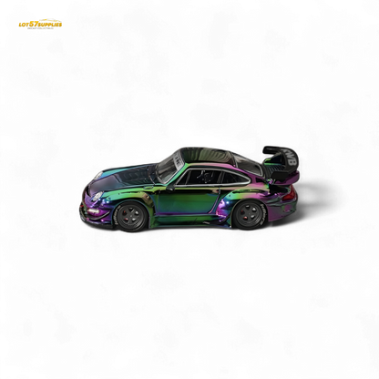 Star Model Porsche RWB 993 Magic Purple-Green 1:64 - Evergreen Kings