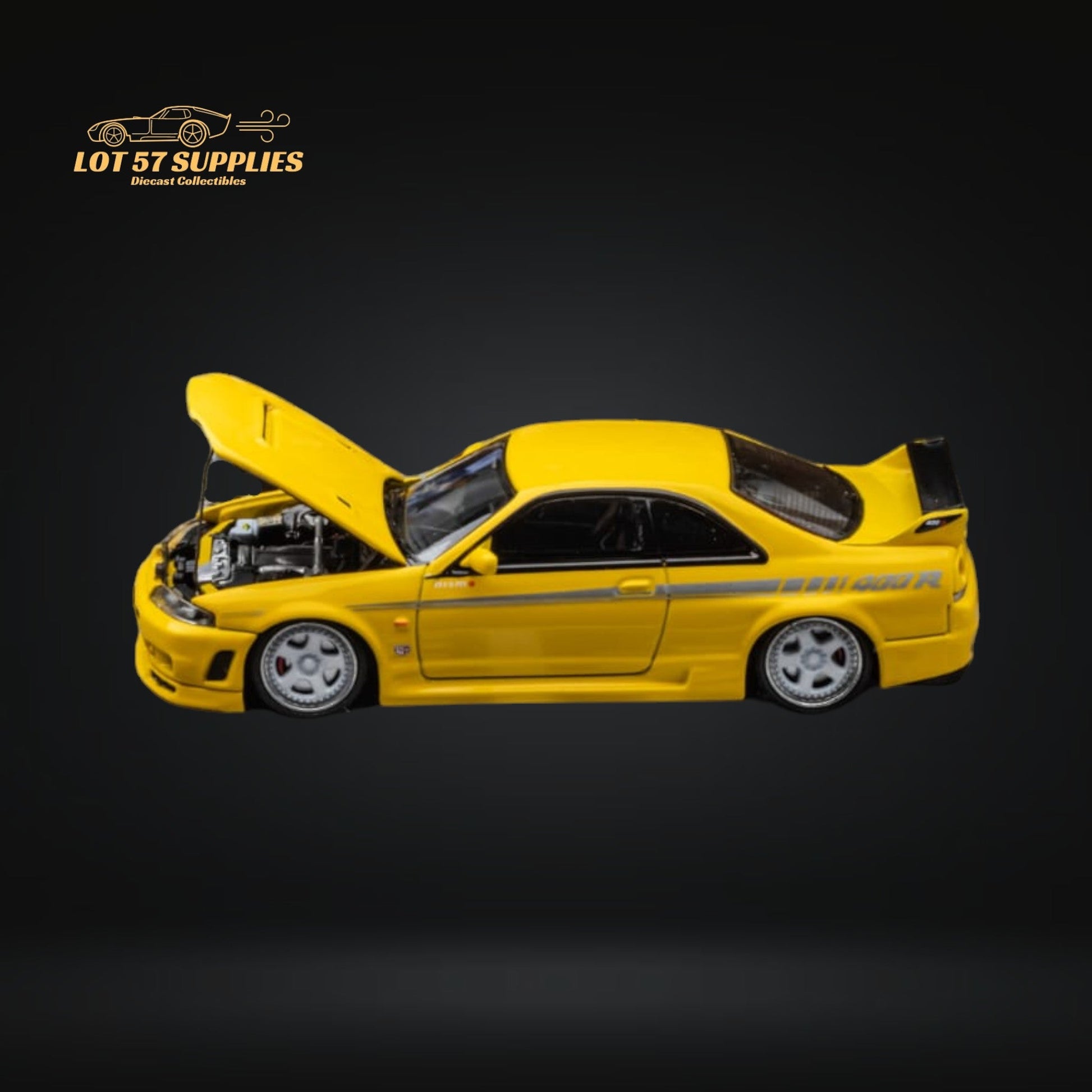 Focal Horizon Skyline R33 GT-R 400R Yellow 1:64 - Evergreen Kings