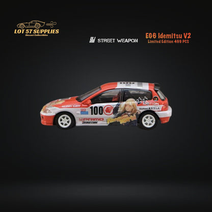 Street Weapon Honda Civic EG6 Idemitsu V2 1:64 - Evergreen Kings