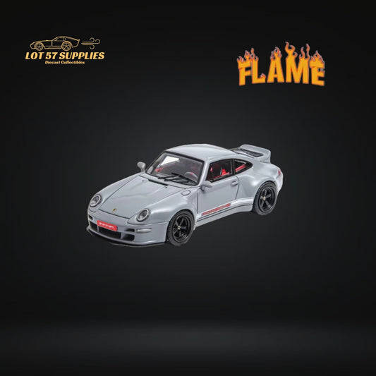 Flame Model Porsche 911 Gunther Werks 400R Cement Gray 1:64 - Evergreen Kings