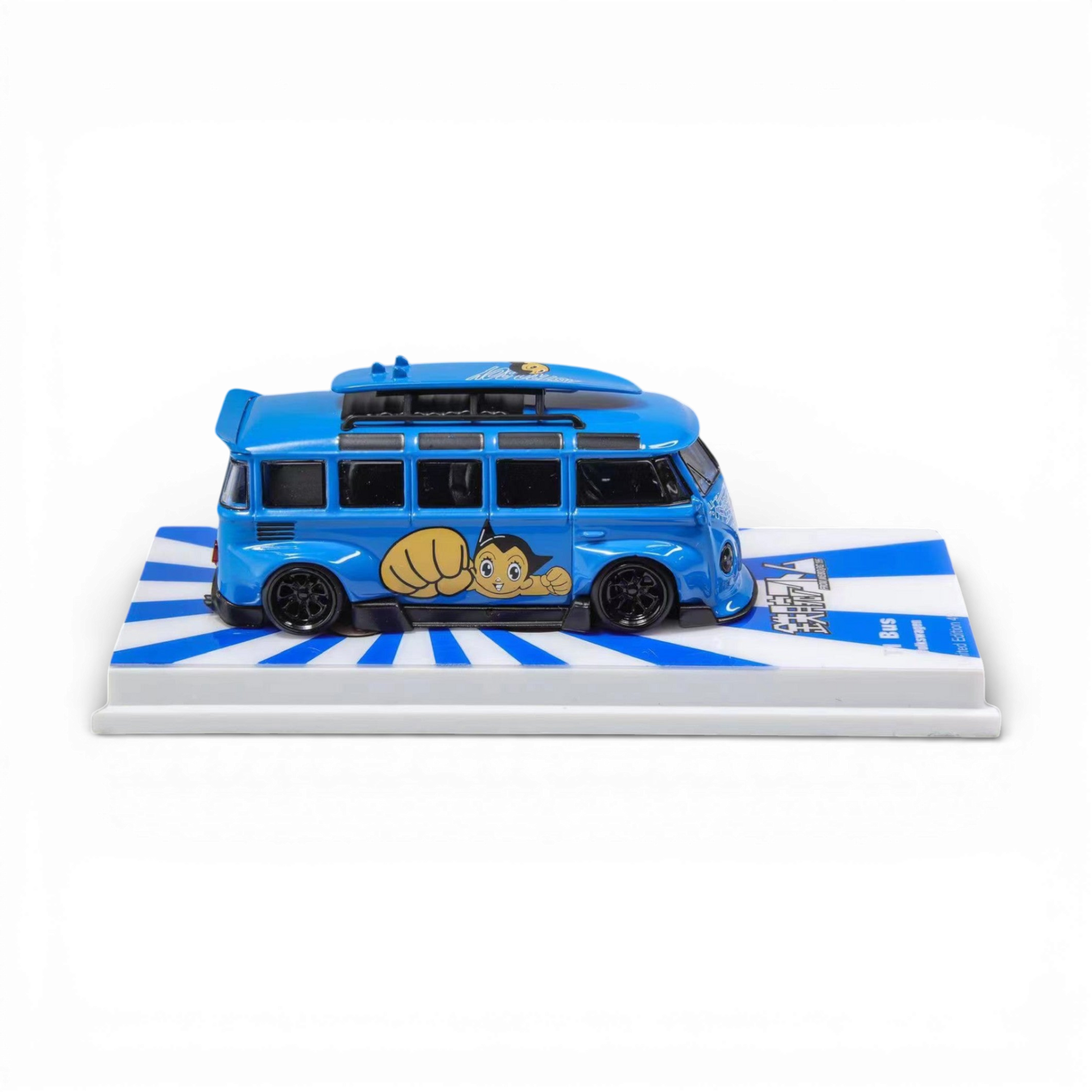 Flame VW Volkswagen T1 Astro Boy Blue 1:64 - Evergreen Kings
