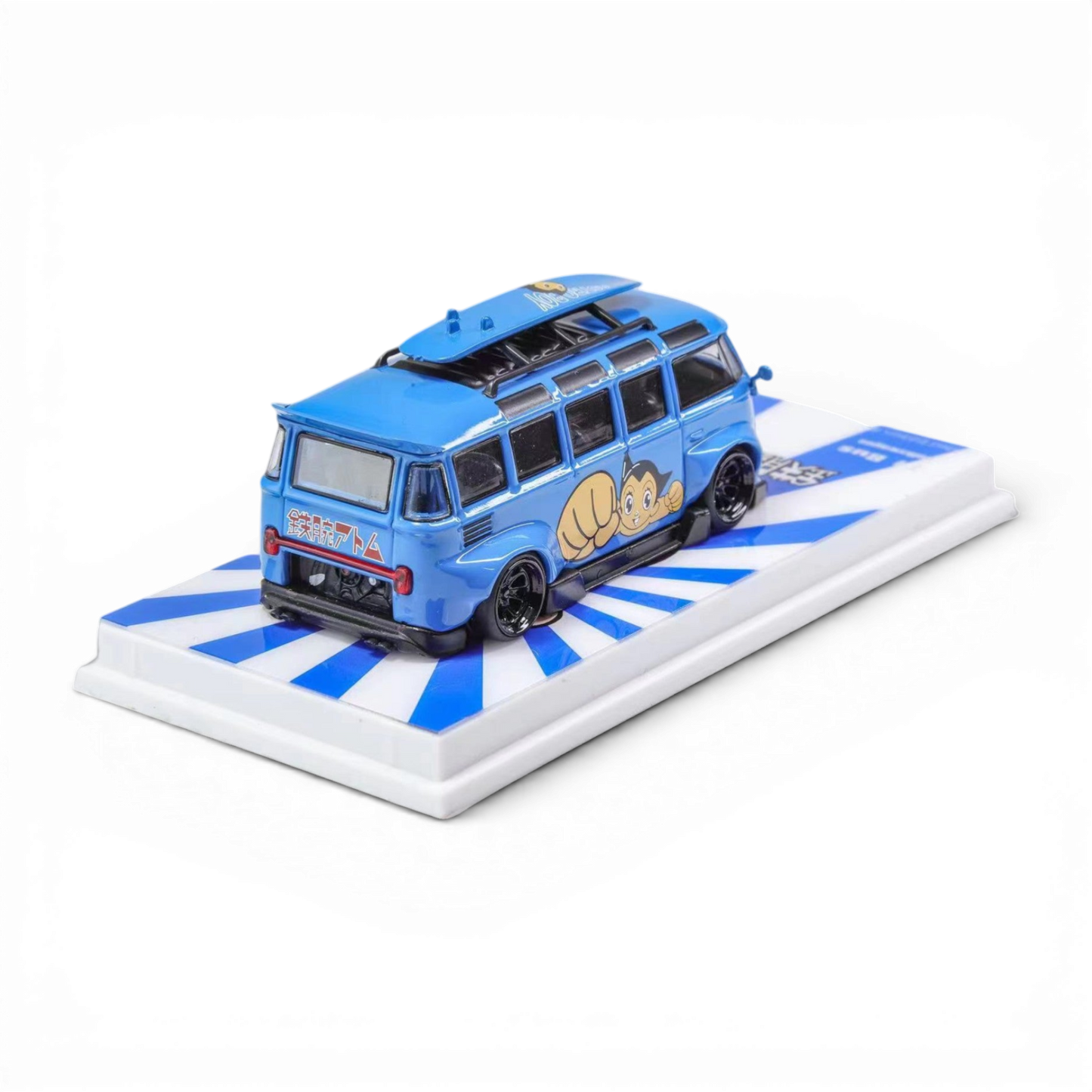 Flame VW Volkswagen T1 Astro Boy Blue 1:64 - Evergreen Kings