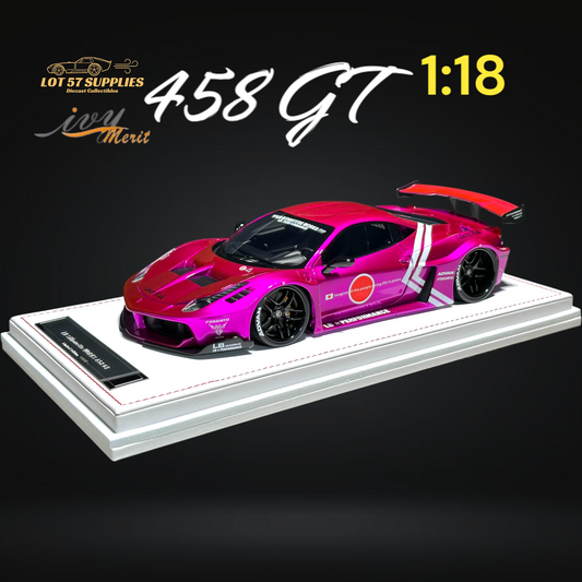 IVY MERIT Ferrari 458 GT Purple LBWK 1:18 - Evergreen Kings