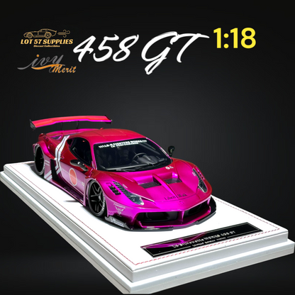 IVY MERIT Ferrari 458 GT Purple LBWK 1:18 - Evergreen Kings