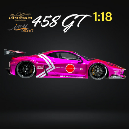 IVY MERIT Ferrari 458 GT Purple LBWK 1:18 - Evergreen Kings