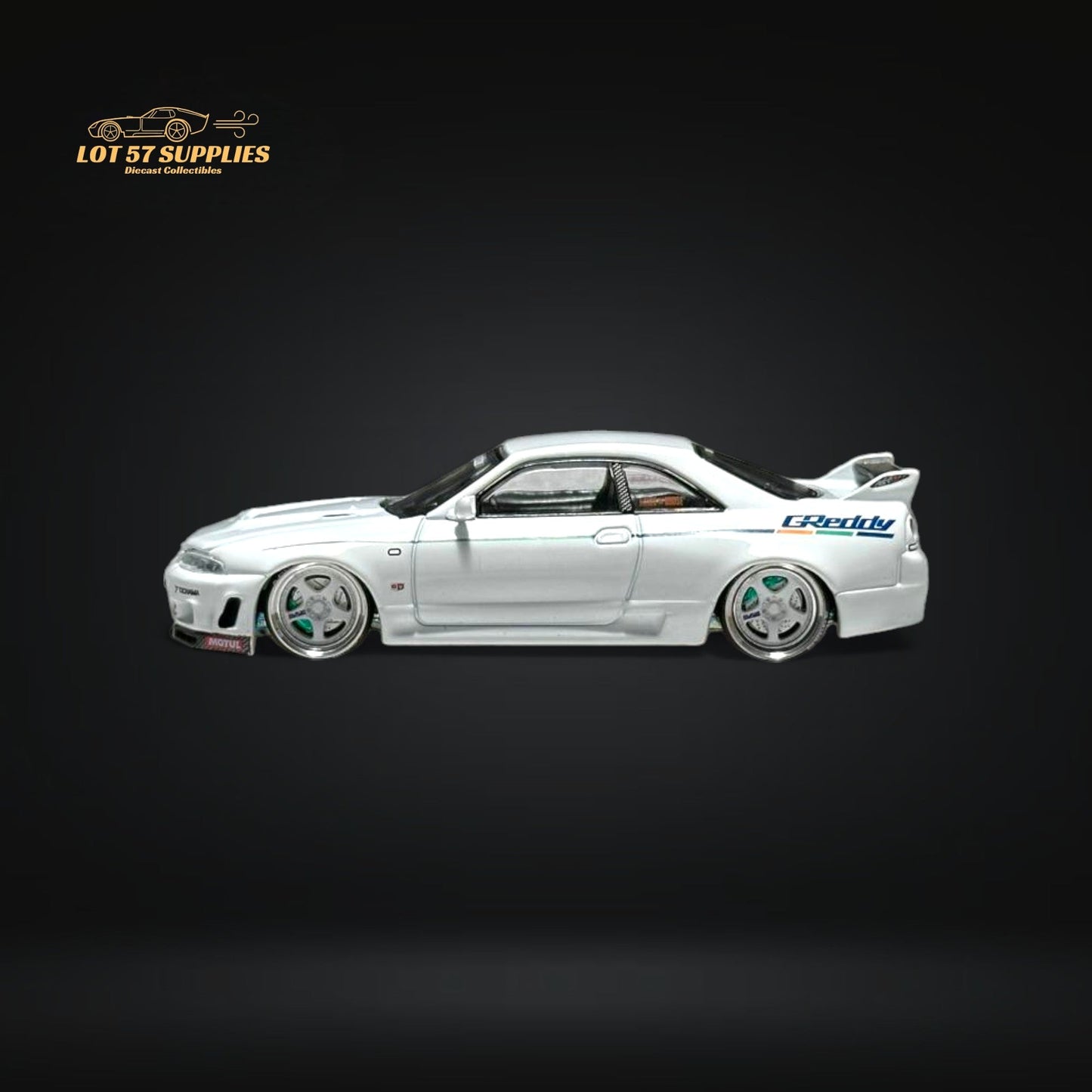 Mini GT Nissan Skyline GT-R R33 Greddy V1 White 1:64 - Evergreen Kings