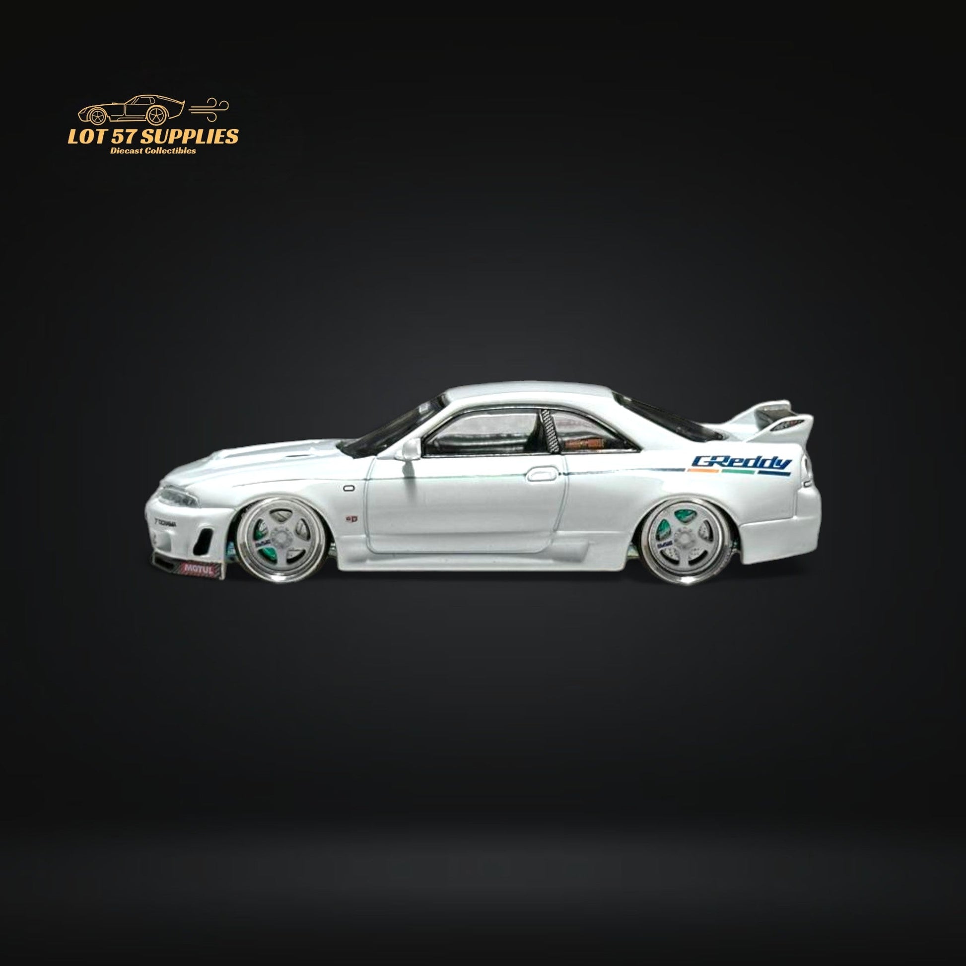 Mini GT Nissan Skyline GT-R R33 Greddy V1 White 1:64 - Evergreen Kings