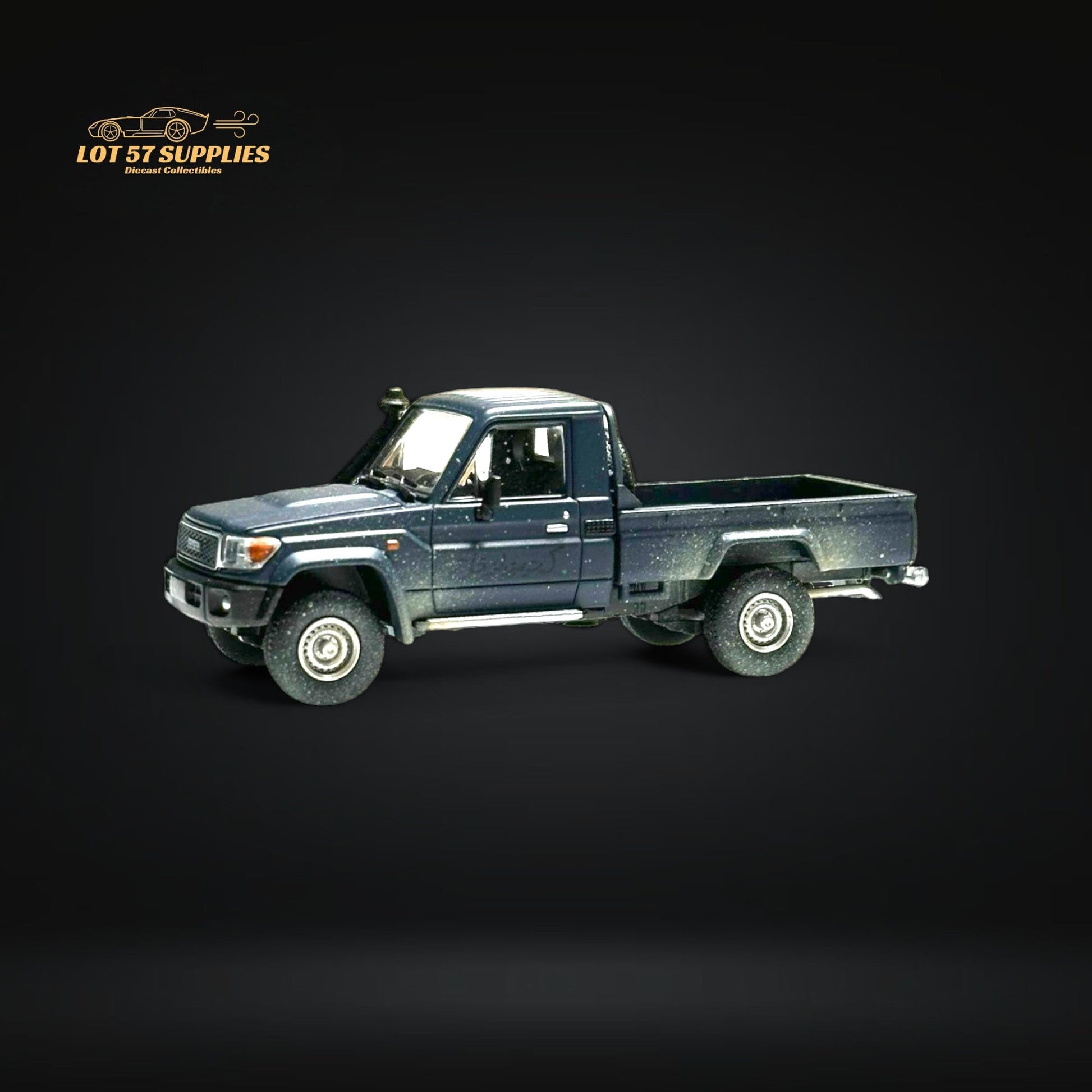 HobbyFans Toyota Land Cruiser 70 Series Blue Dirt Version 1:64 - Evergreen Kings