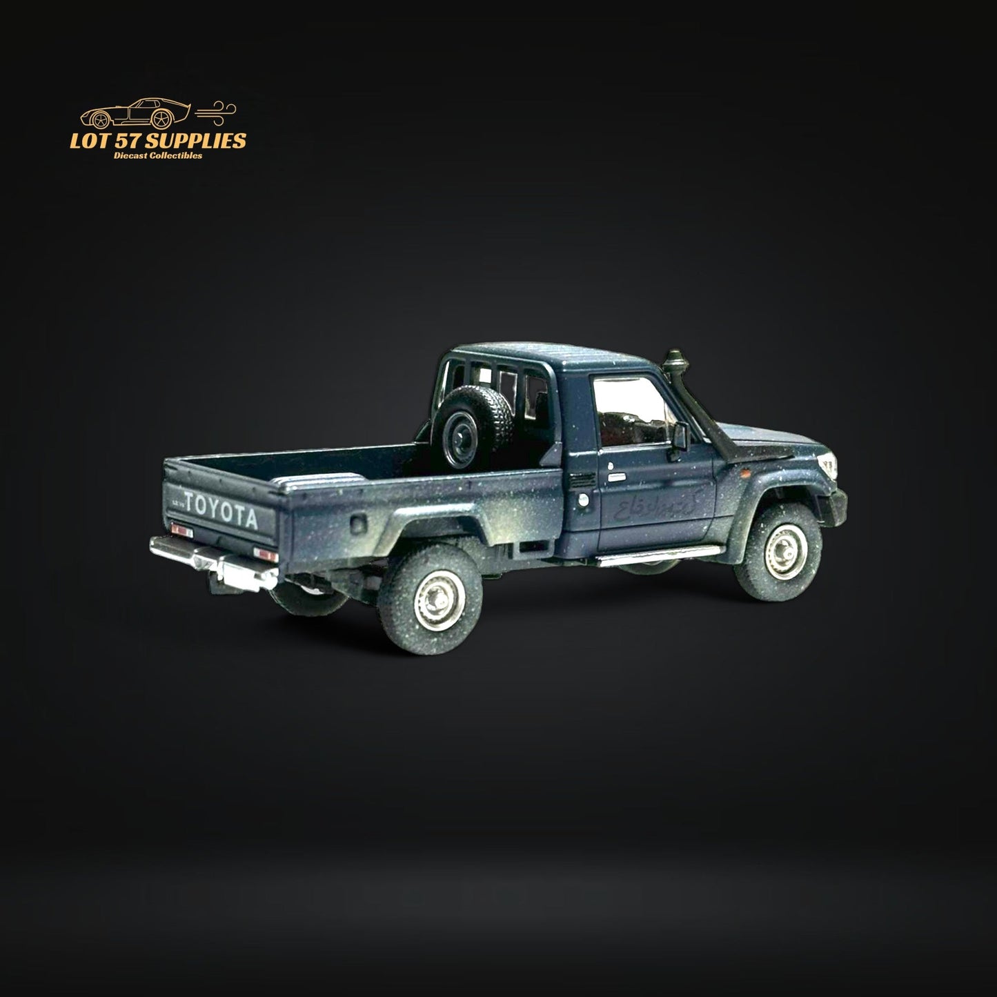 HobbyFans Toyota Land Cruiser 70 Series Blue Dirt Version 1:64 - Evergreen Kings