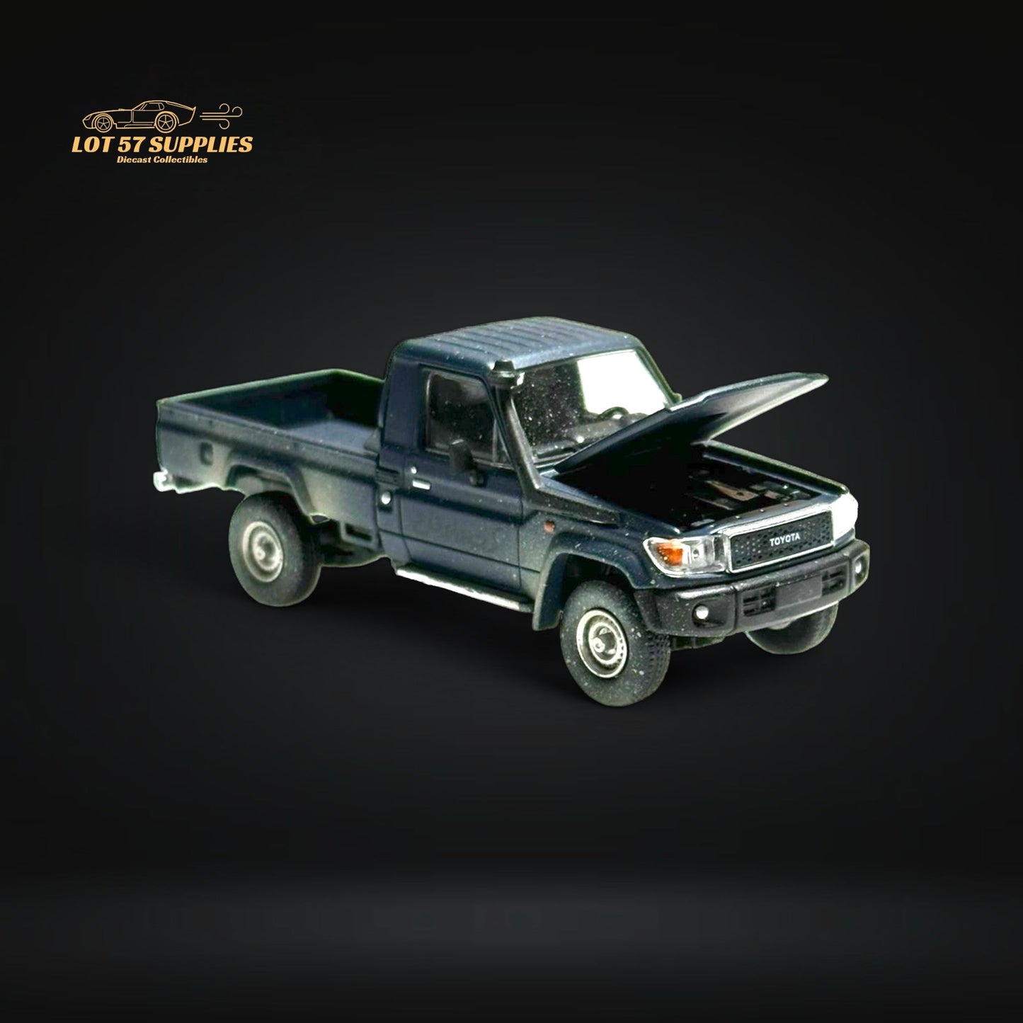 HobbyFans Toyota Land Cruiser 70 Series Blue Dirt Version 1:64 - Evergreen Kings