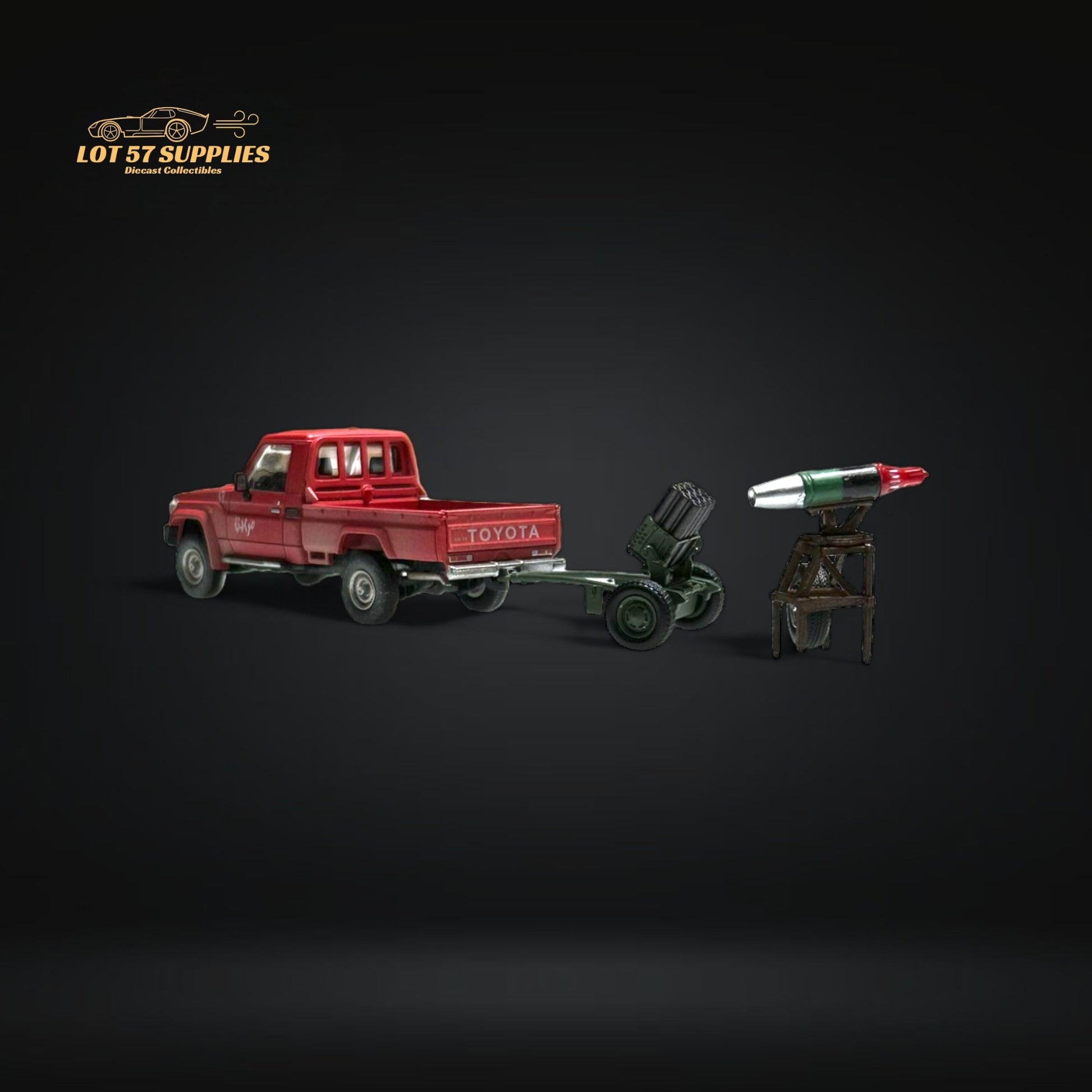 Diecast Toyota Land Cruiser 70 Series model in 1:64 scale from HobbyFans, featuring detailed exterior and realistic design.