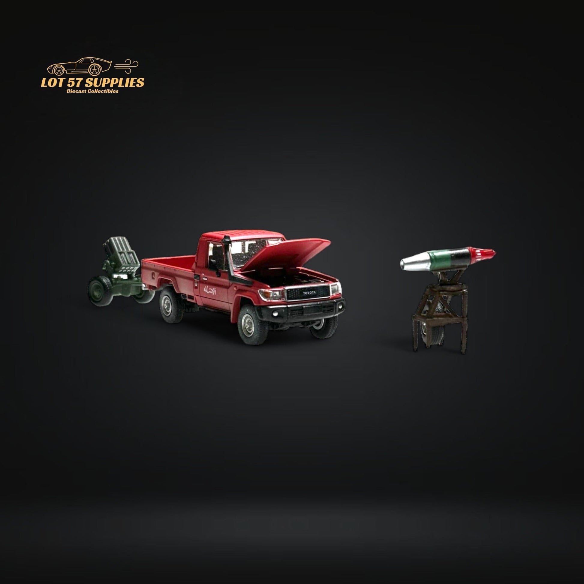 Toy Toyota Land Cruiser 70 Series diecast model in 1:64 scale from HobbyFans, featuring detailed design and realistic features.