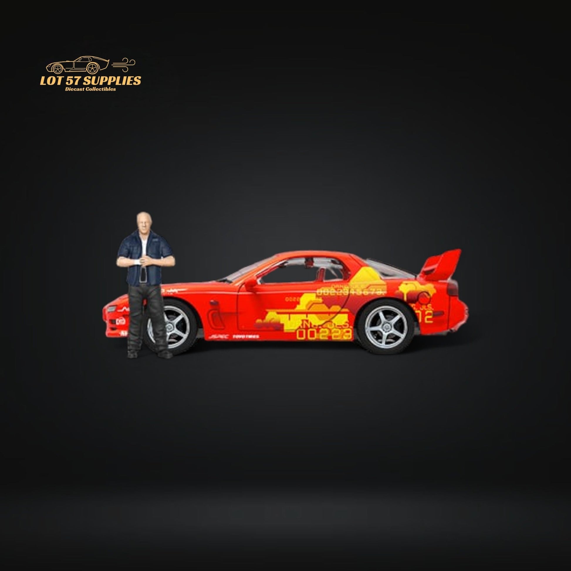 Mini Station Mazda RX-7 Red 1:64 - Evergreen Kings