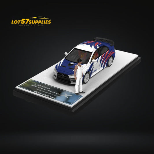 Mini Station Mitsubishi Lancer EVO X Need for Speed Black List #9 Livery Figure Version 1:64 - Evergreen Kings