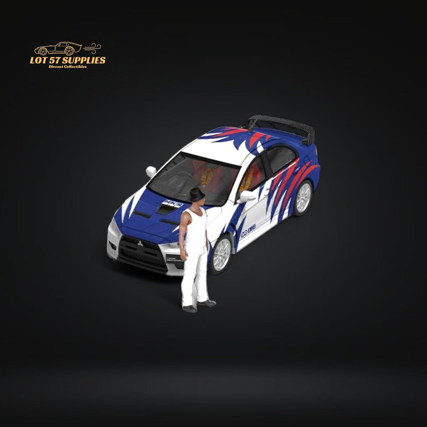 Mini Station Mitsubishi Lancer EVO X Need for Speed Black List #9 Livery Figure Version 1:64 - Evergreen Kings