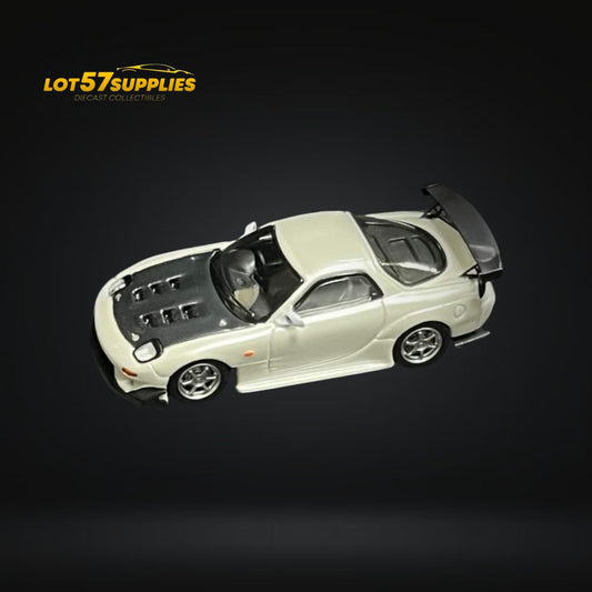 123 Hobby Mazda FD3S RX-7 Pearl White 1:64 - Evergreen Kings