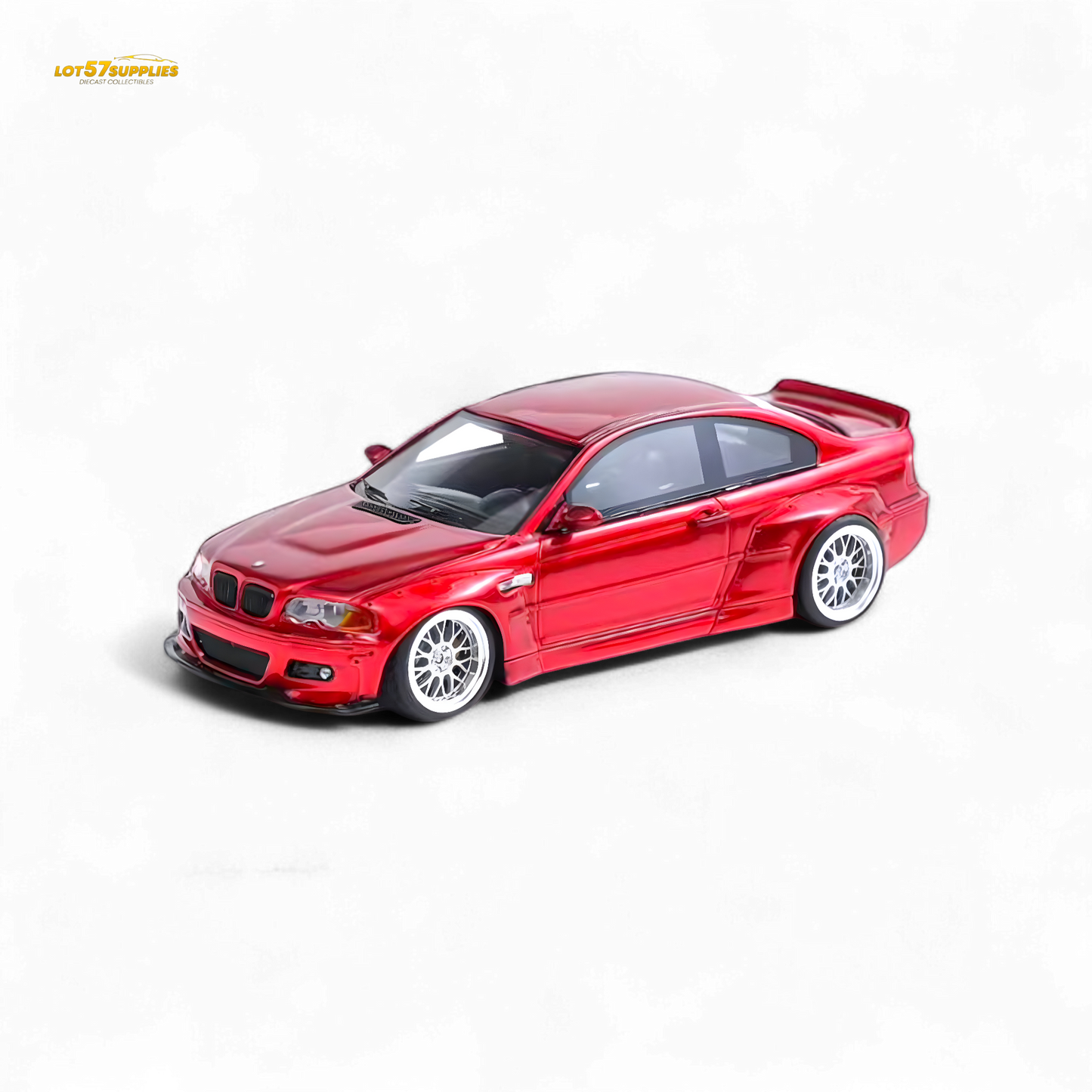 FLAME BMW M3 E46 Widebody Pandem Metallic Red 1:64 - Evergreen Kings