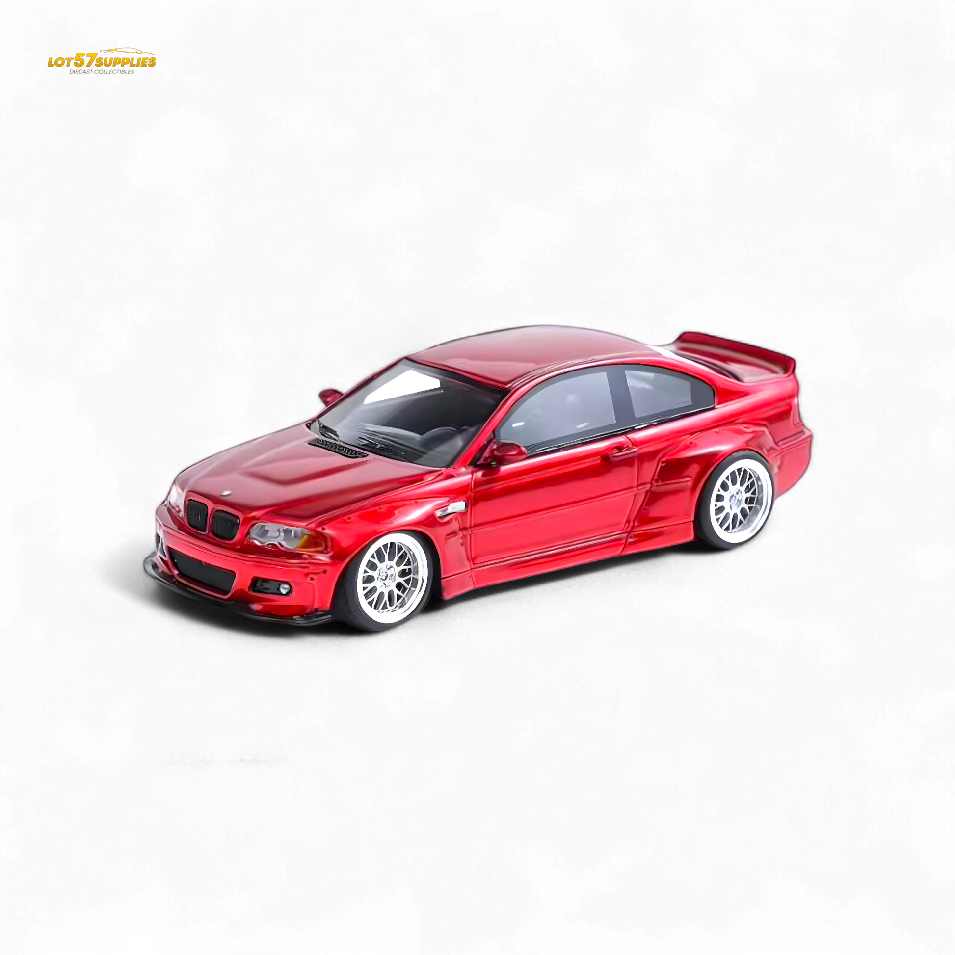 FLAME BMW M3 E46 Widebody Pandem Metallic Red 1:64 - Evergreen Kings