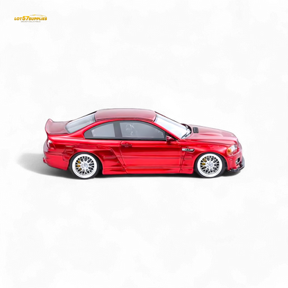 FLAME BMW M3 E46 Widebody Pandem Metallic Red 1:64 - Evergreen Kings