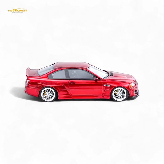 FLAME BMW M3 E46 Widebody Pandem Metallic Red 1:64 - Evergreen Kings