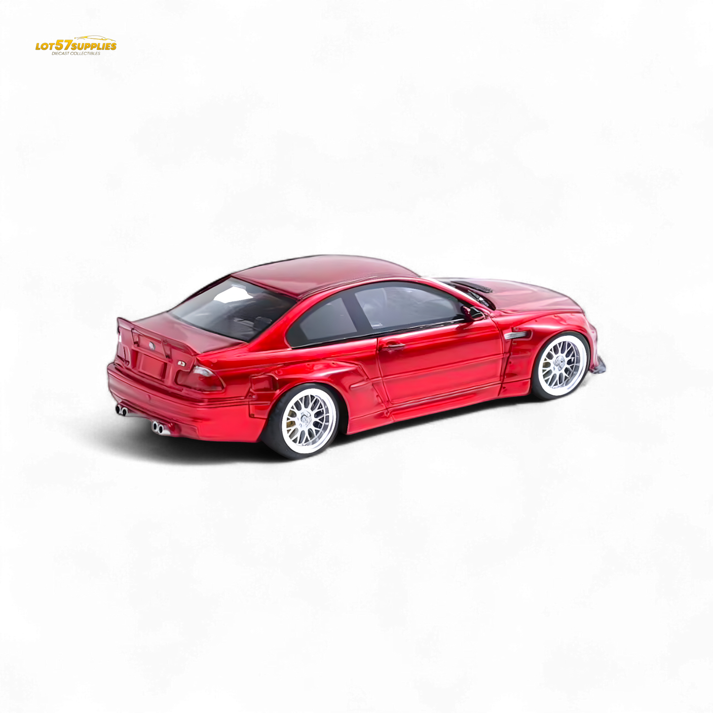 FLAME BMW M3 E46 Widebody Pandem Metallic Red 1:64 - Evergreen Kings