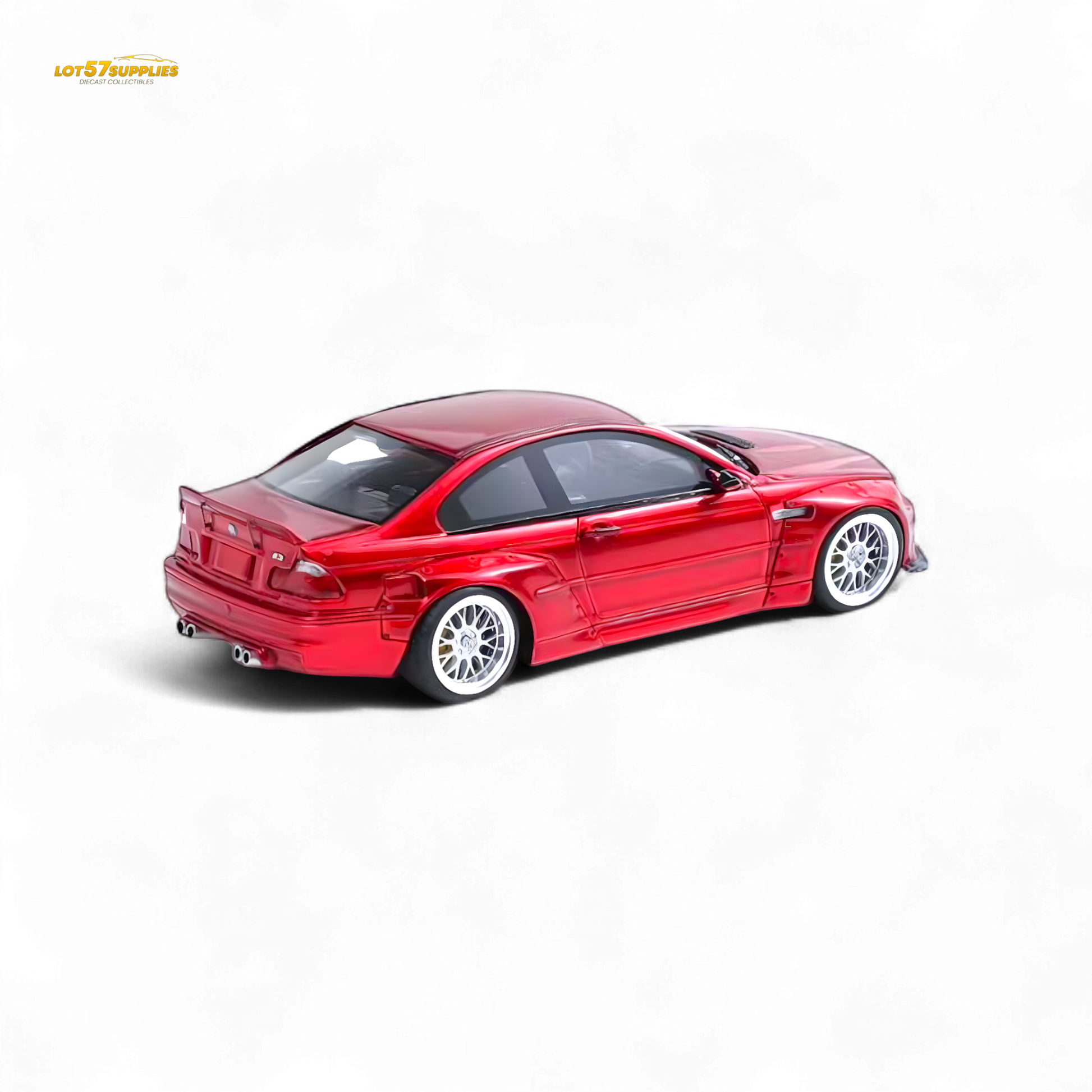 FLAME BMW M3 E46 Widebody Pandem Metallic Red 1:64 - Evergreen Kings